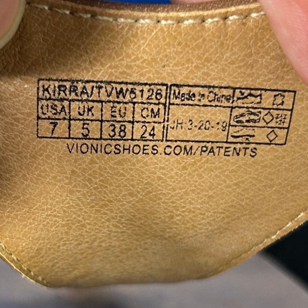 Vionic Women Brown Kirra Backstrap Tan Leather Thong Sandal Sz 7 Cushion Comfort - Picture 8 of 12